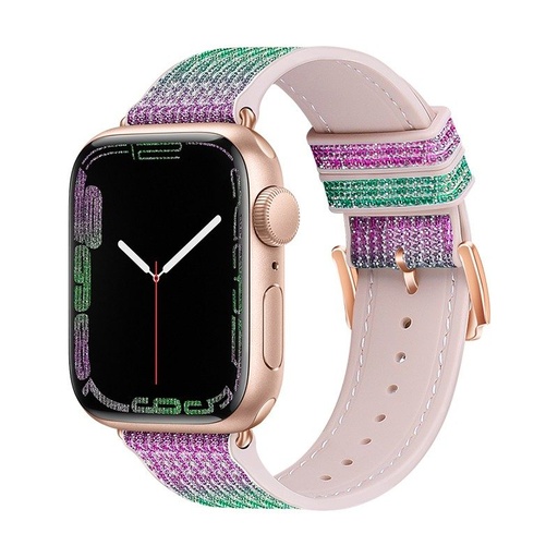 Apple Watch 42mm / Watch 44mm / Watch 45mm / Watch 49mm HOCO WA11 diamond okosóra szíj lila