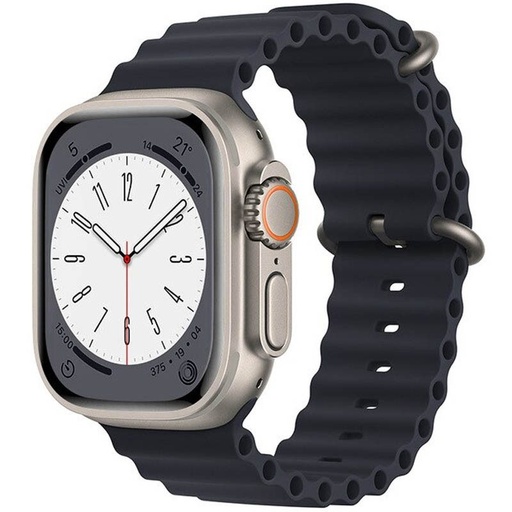 Apple Watch 42mm / Watch 44mm / Watch 45mm / Watch 49mm HOCO WA12 szilikon szíj fekete