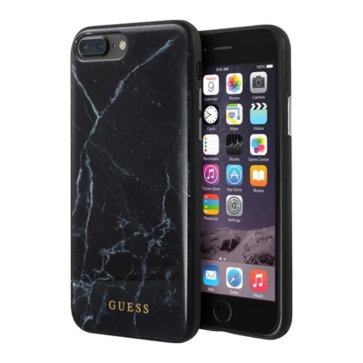 Apple iPhone 7/8 Plus Guess Marble tok (Fekete) - GUHCI8LHYMABK