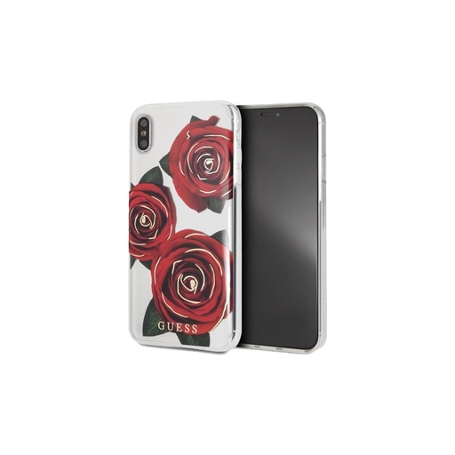 Apple iPhone XS Max Guess Flower Desire tok (Átlátszó) - GUHCI65ROSTR